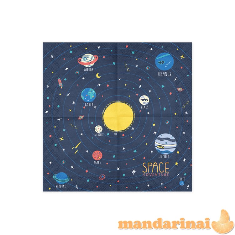 Napkins Space Party, 33x33cm (1 pkt / 20 pc.)