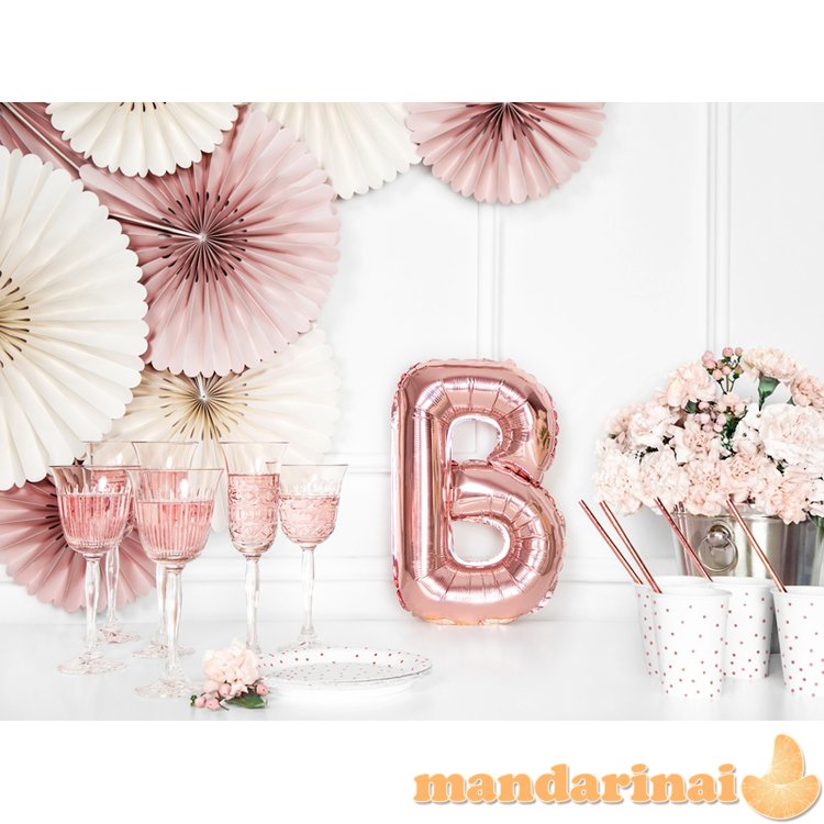 Foil Balloon Letter B , 35cm, rose gold