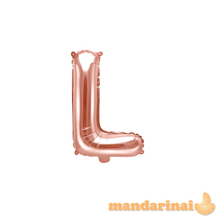 Foil Balloon Letter L , 35cm, rose gold