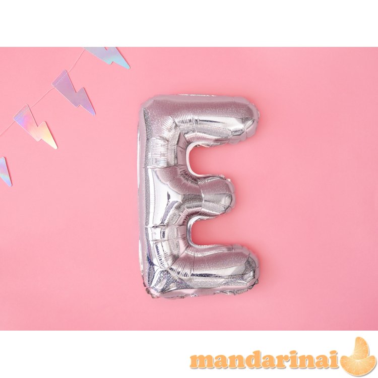 Foil Balloon Letter E , 35cm, holographic