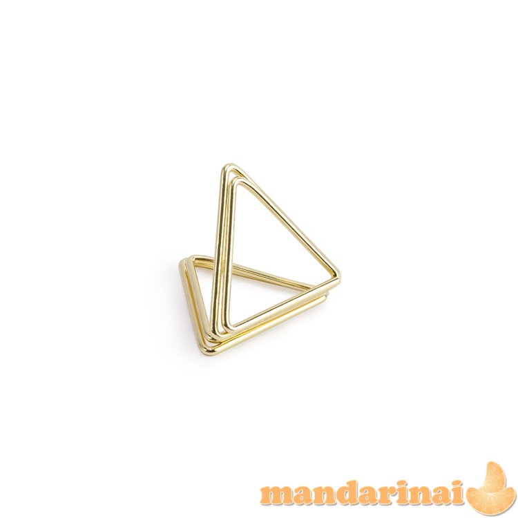 Place card holders Triangles, gold, 2.3 cm (1 pkt / 10 pc.)