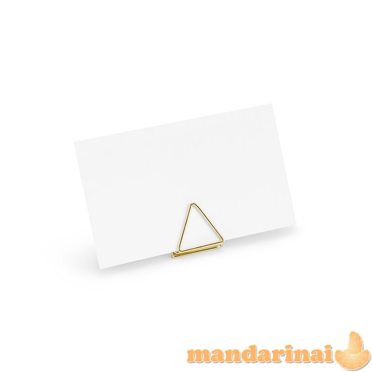 Place card holders Triangles, gold, 2.3 cm (1 pkt / 10 pc.)