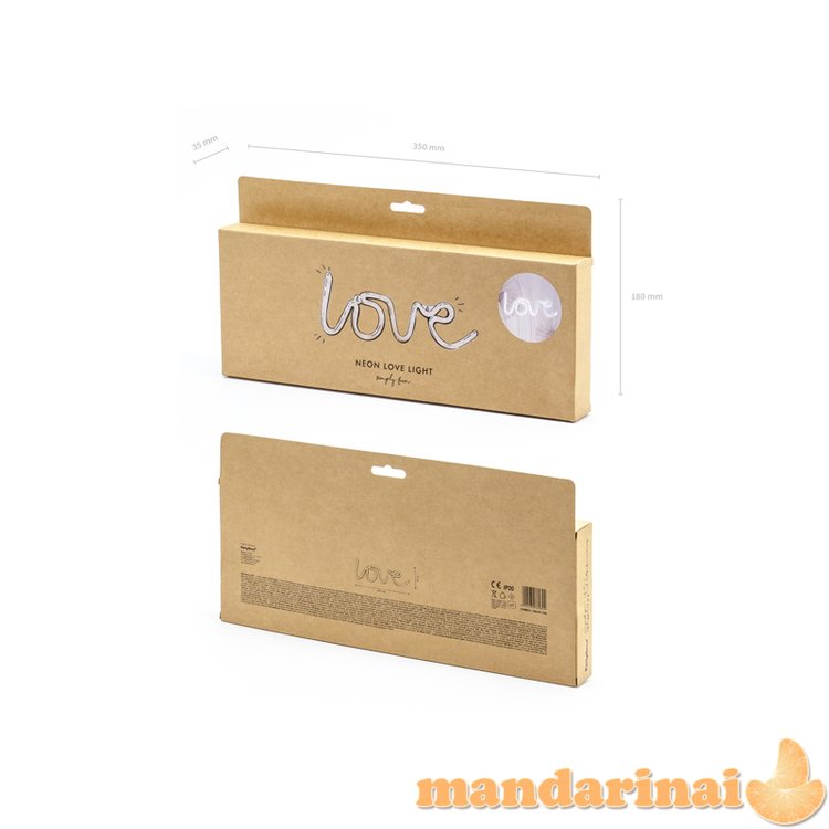 Neon LED - Love, white, 34.5x13cm