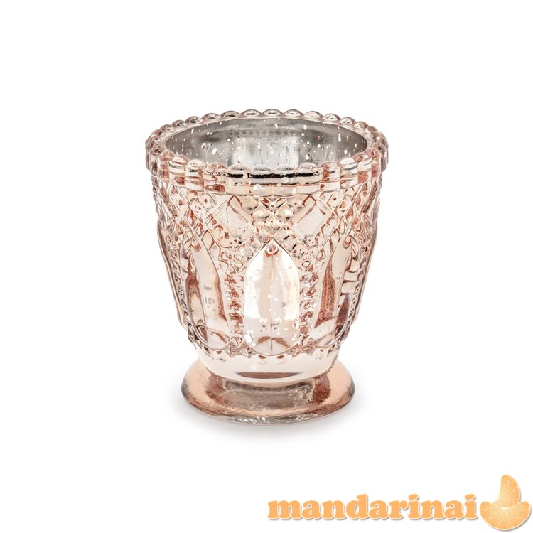 Candle holder, rose gold, 8cm (1 pkt / 4 pc.)