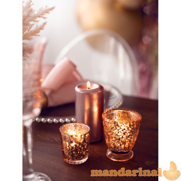 Candle holder, rose gold, 8cm (1 pkt / 4 pc.)