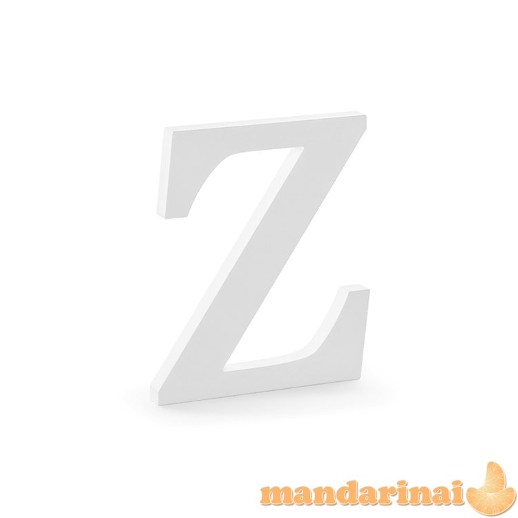 Wooden letter Z, white, 17x20cm