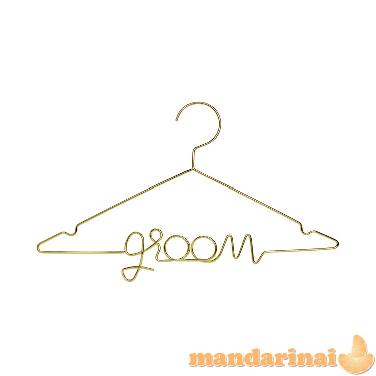 Metal hanger Groom, gold, 45x27cm