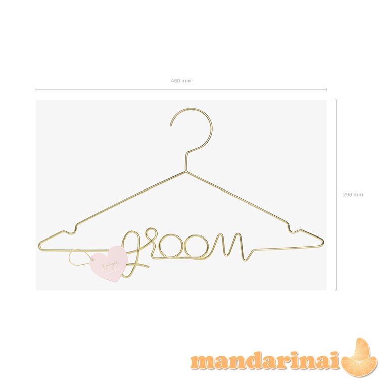 Metal hanger Groom, gold, 45x27cm