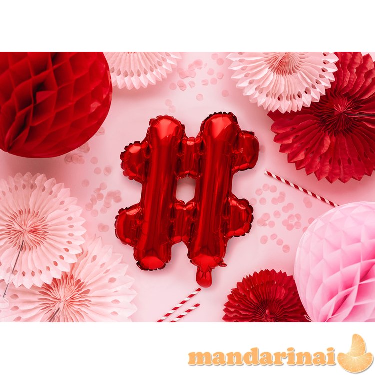 Foil Balloon sign # , 35cm, red