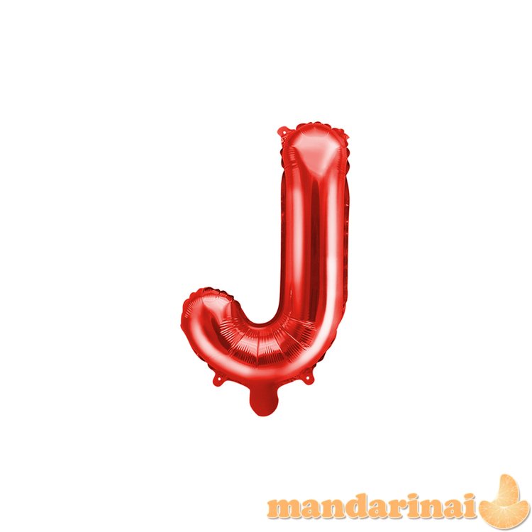 Foil Balloon Letter J , 35cm, red