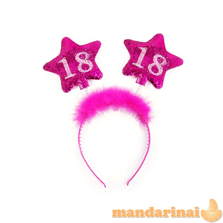 Headband with stars 18, pink