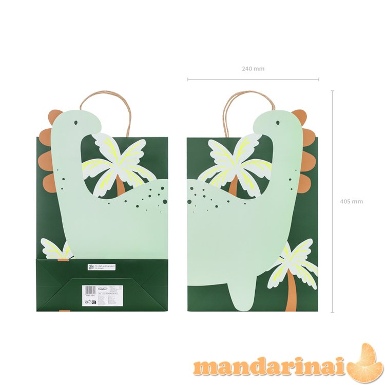 Gift bag Dinosaur, 10x24x37 cm, mix