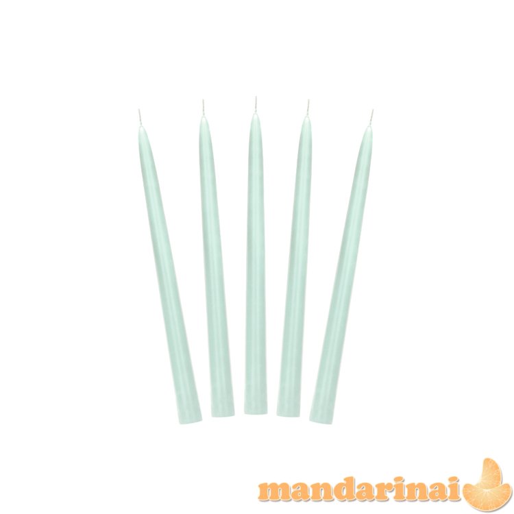 Taper candle, matt, sage, 24cm (1 pkt / 10 pc.)