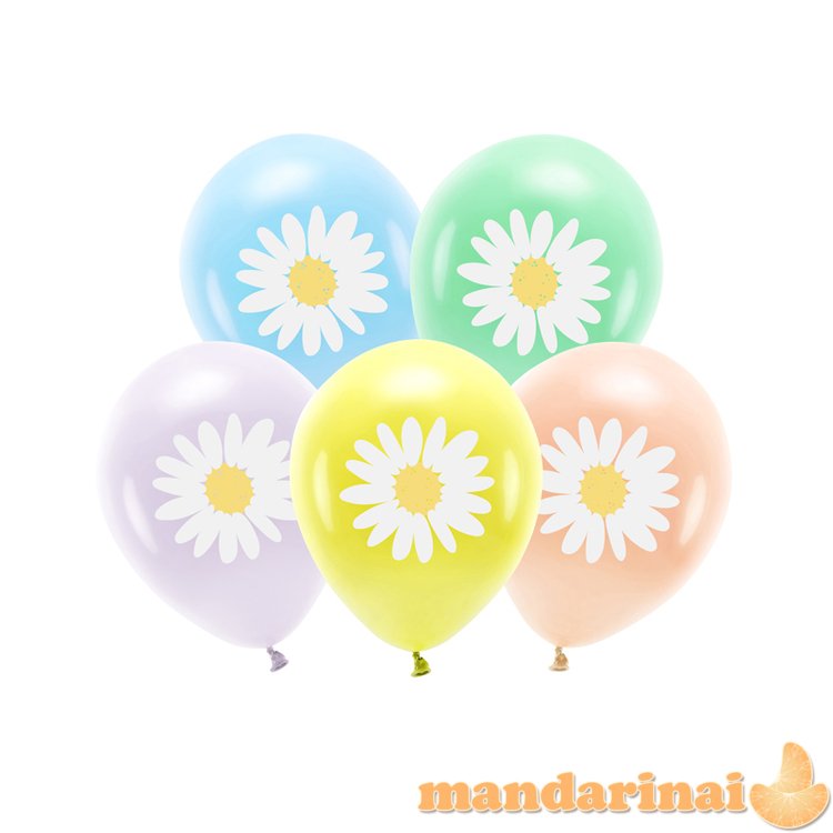 Eco Balloons 30 cm, Daisy, mix (1 pkt / 5 pc.)