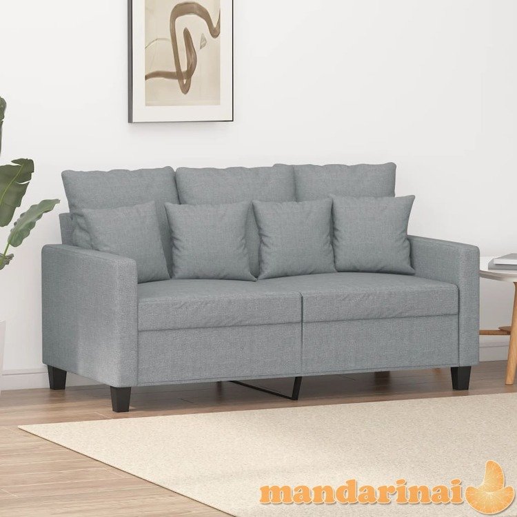 Dvivietė sofa, šviesiai pilkos spalvos, 120cm, audinys