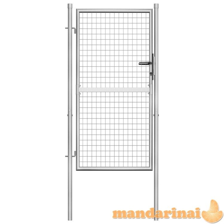 Sodo vartai, sidabrinės sp., 105x200cm, galvanizuotas plienas