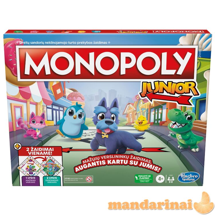 MONOPOLY Žaidimas „Monopolis mažiesiems 2 in 1“ (lietuvių kalba)