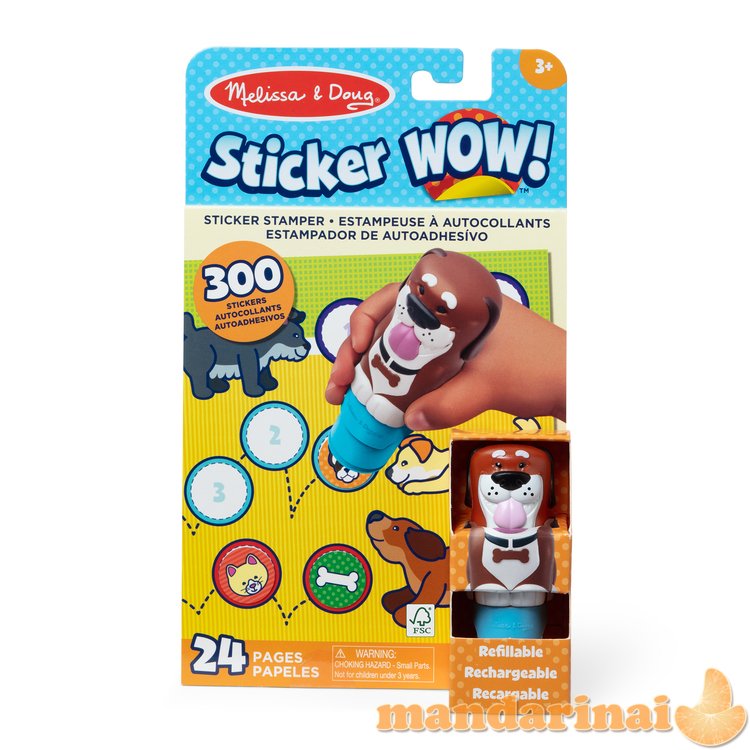 MELISSA & DOUG „Sticker WOW!“ veiklos knygelė „Šuniukas“