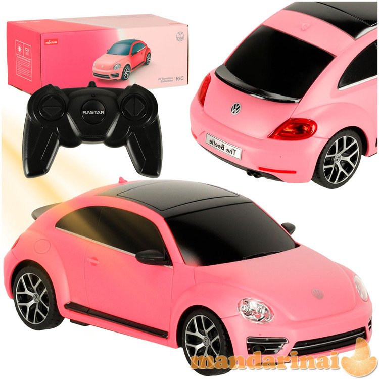 RC automobilis 1:24 Volkswagen Beetle-UV rožinė