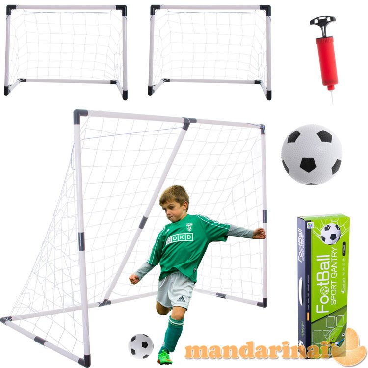 Vaikų futbolo vartai 2 viename 143x110x70 cm