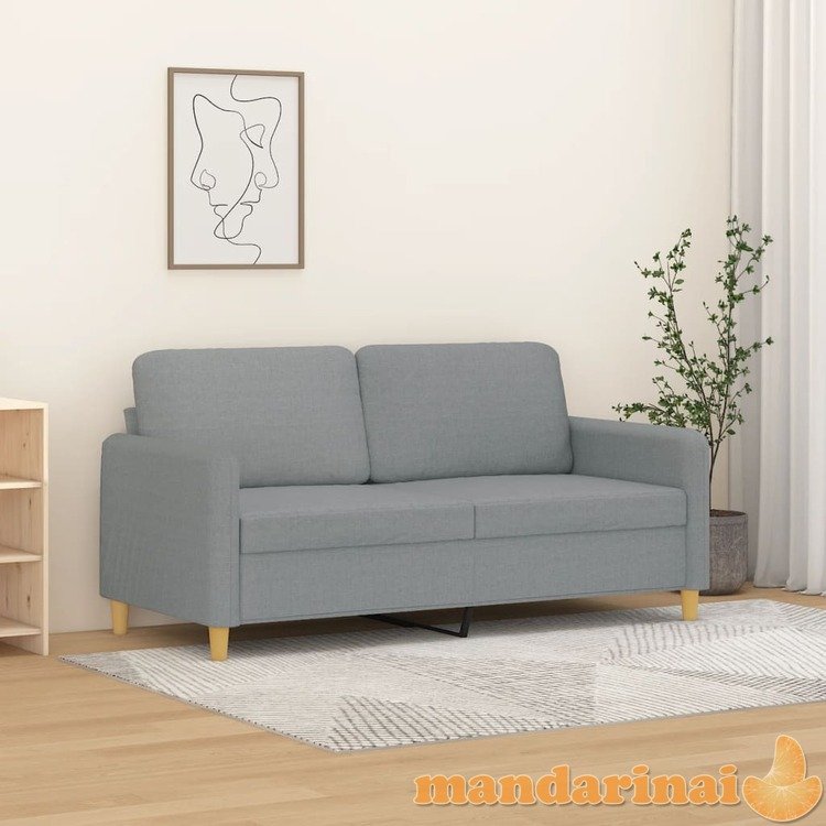 Dvivietė sofa, šviesiai pilkos spalvos, 140cm, audinys