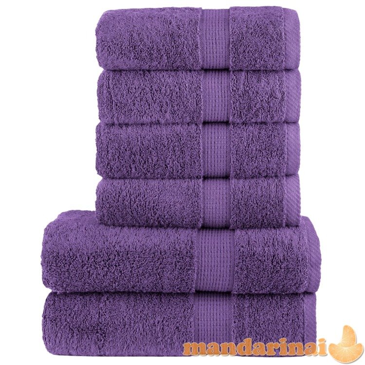 Rankšluosčių rinkinys solund, 6vnt., violetiniai, 600g/m²