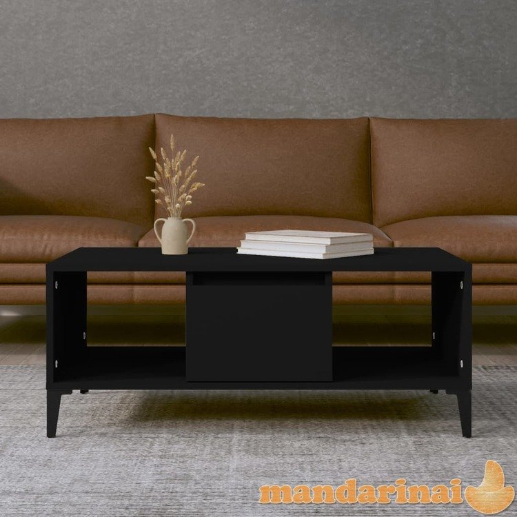 Kavos staliukas, juodas, 90x50x36,5cm, apdirbta mediena