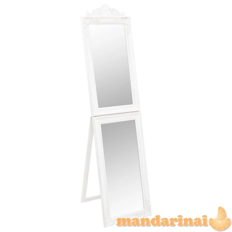 Laisvai pastatomas veidrodis, baltos spalvos, 40x160cm