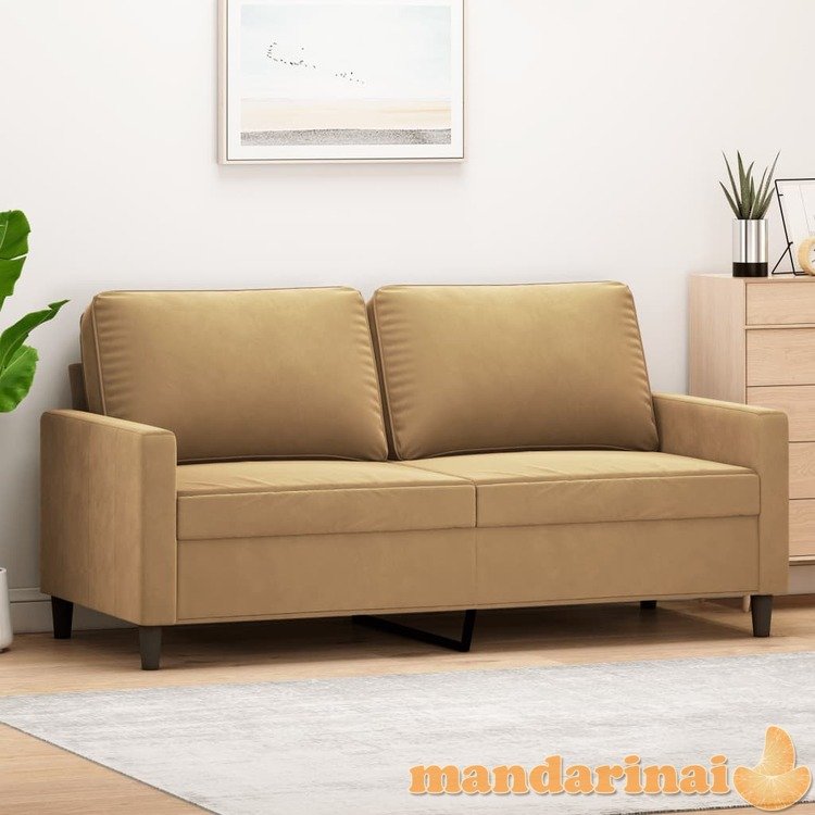 Dvivietė sofa, rudos spalvos, 140cm, aksomas