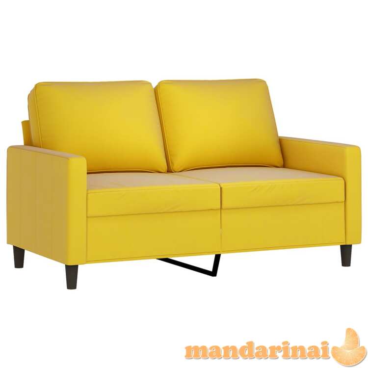 Dvivietė sofa, geltonos spalvos, 120cm, aksomas