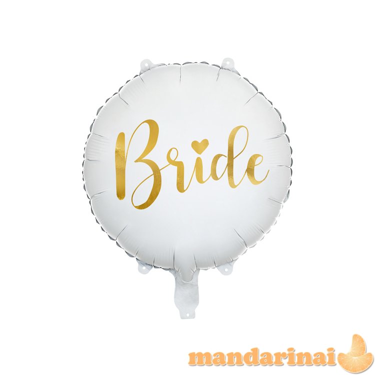 Foil balloon Bride 45cm, white