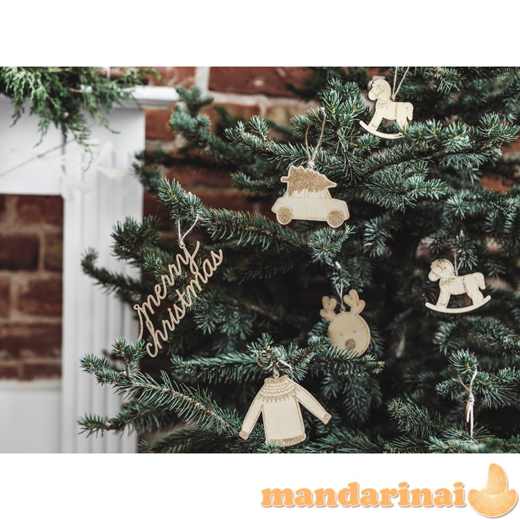 Hanging decorations Christmas, mix (1 pkt / 10 pc.)