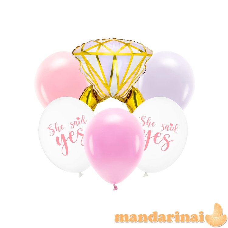 Balloon set Ring, mix (1 pkt / 6 pc.)