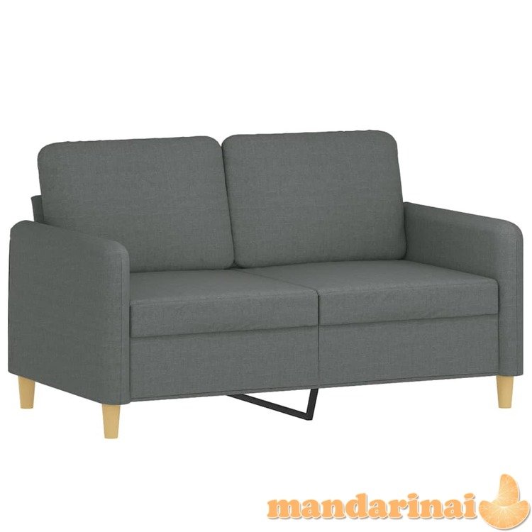 Dvivietė sofa, tamsiai pilkos spalvos, 120cm, audinys