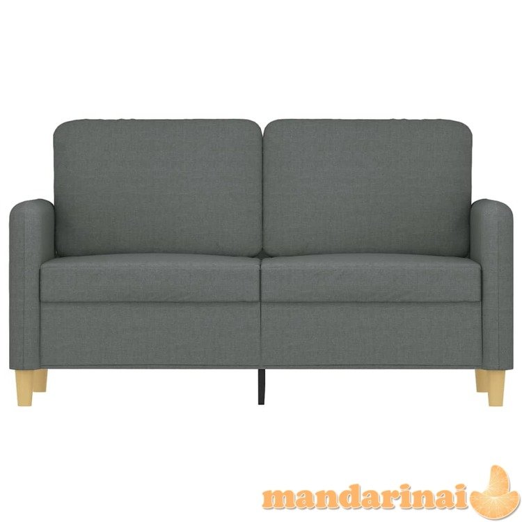 Dvivietė sofa, tamsiai pilkos spalvos, 120cm, audinys