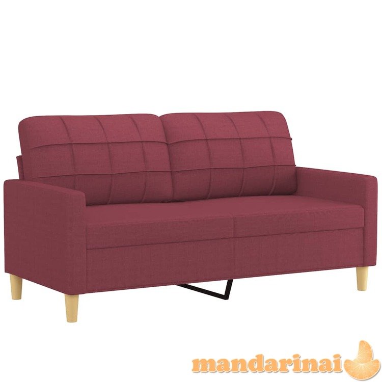 Dvivietė sofa, raudonojo vyno spalvos, 140cm, audinys