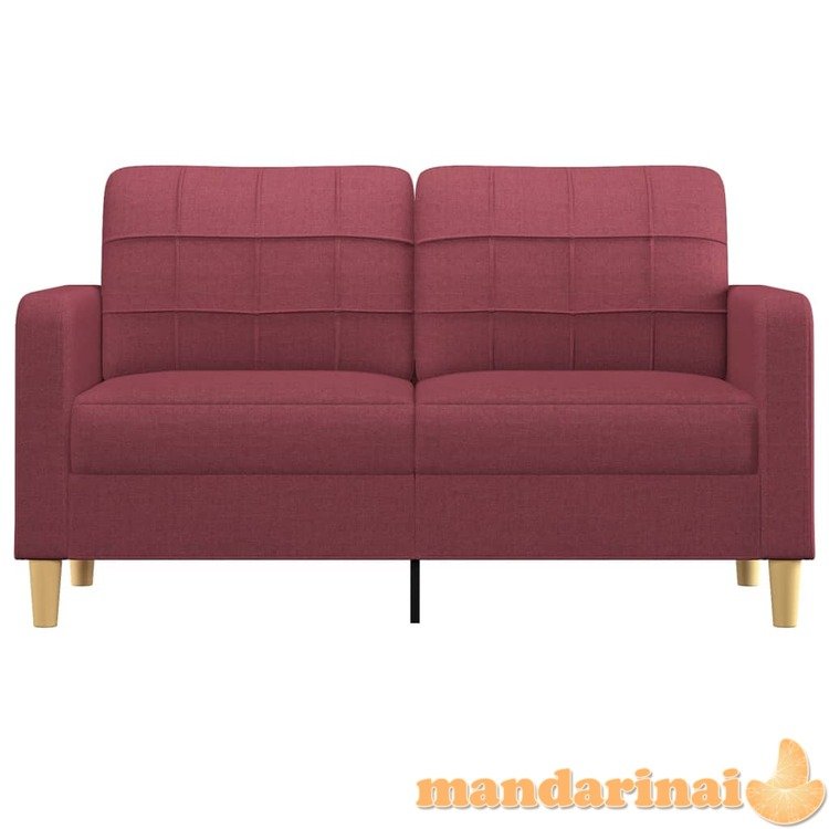 Dvivietė sofa, raudonojo vyno spalvos, 140cm, audinys