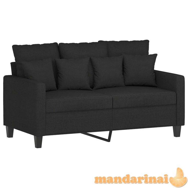 Dvivietė sofa, juodos spalvos, 120cm, audinys