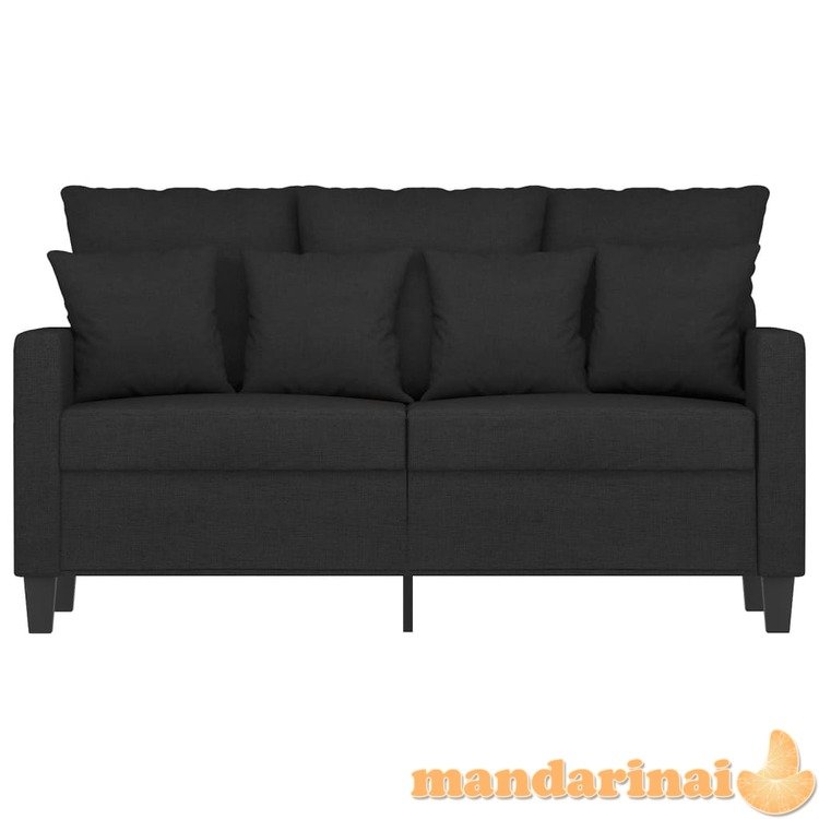 Dvivietė sofa, juodos spalvos, 120cm, audinys