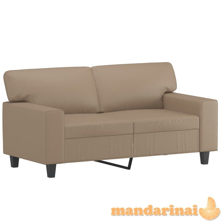 Dvivietė sofa, kapučino spalvos, 120cm, dirbtinė oda