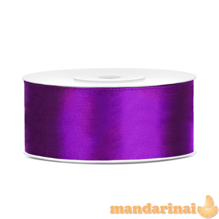 Satin Ribbon, purple, 25mm/25m (1 pc. / 25 lm)