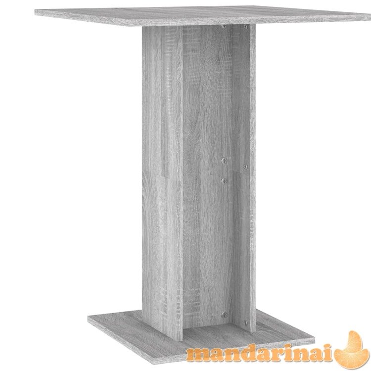 Bistro stalas, pilkas ąžuolo, 60x60x75cm, apdirbta mediena