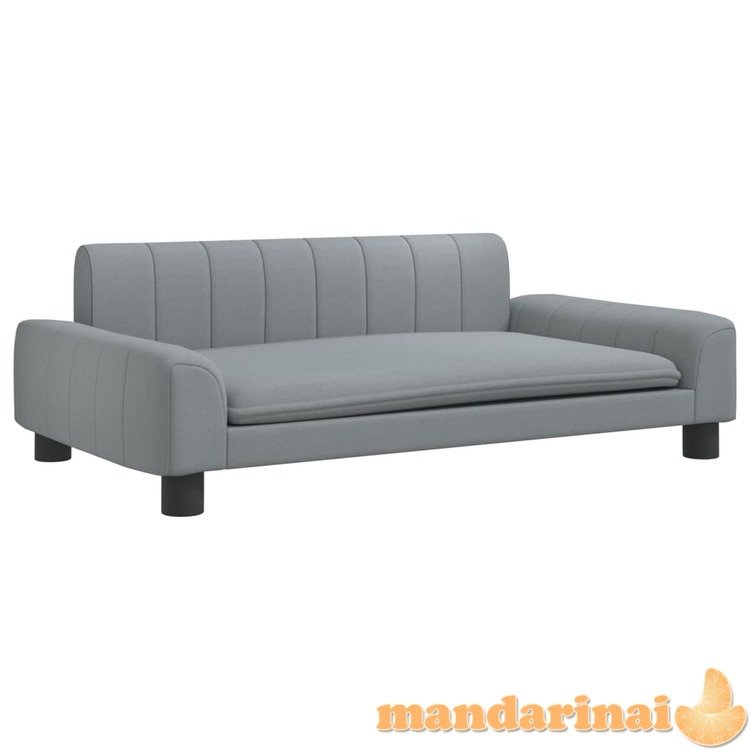 Vaikiška sofa, šviesiai pilkos spalvos, 90x53x30cm, audinys