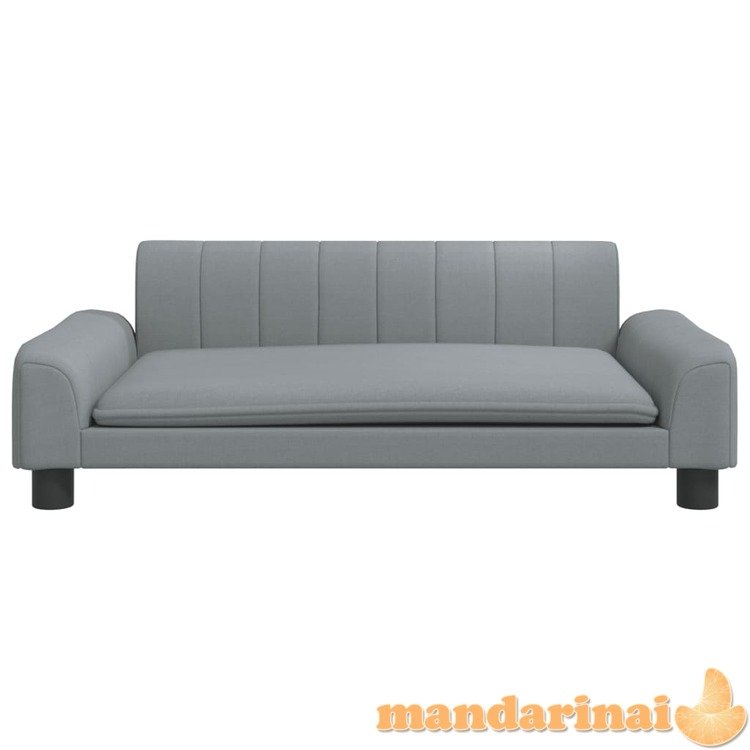 Vaikiška sofa, šviesiai pilkos spalvos, 90x53x30cm, audinys