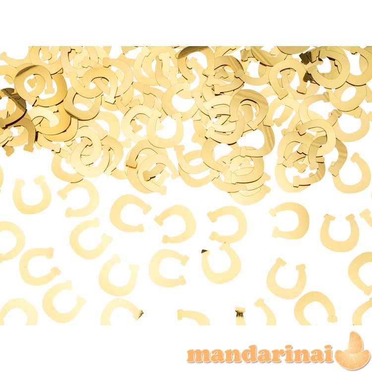 Confetti Horseshoes, gold, approx 15g