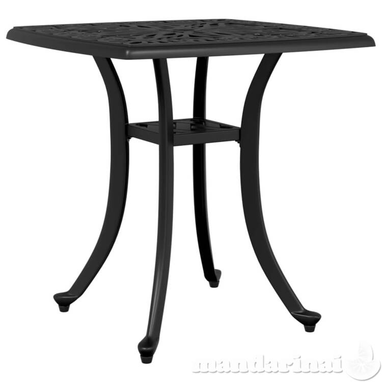 Sodo staliukas, juodos spalvos, 53x53x53cm, lietas aliuminis