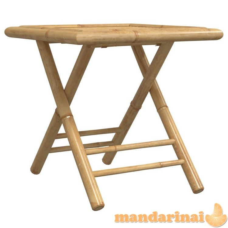 Sulankstomas sodo stalas, 45x45x45cm, bambukas
