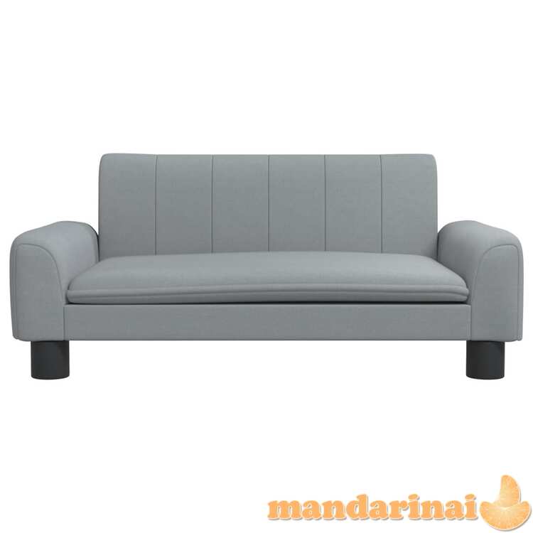 Vaikiška sofa, šviesiai pilkos spalvos, 70x45x30cm, audinys