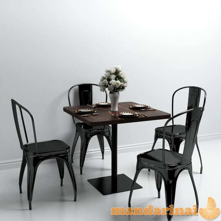 Bistro stal., mdf ir plien., kvadr., 80x80x75cm, tams. uos. sp.