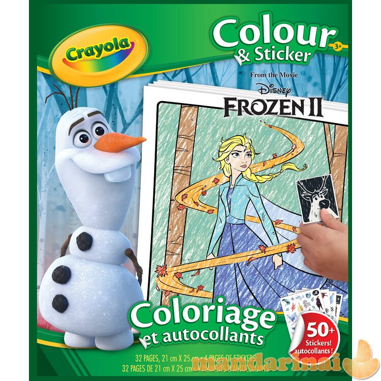 CRAYOLA FROZEN Spalvinimo knygelė su lipdukais „Ledo šalis“